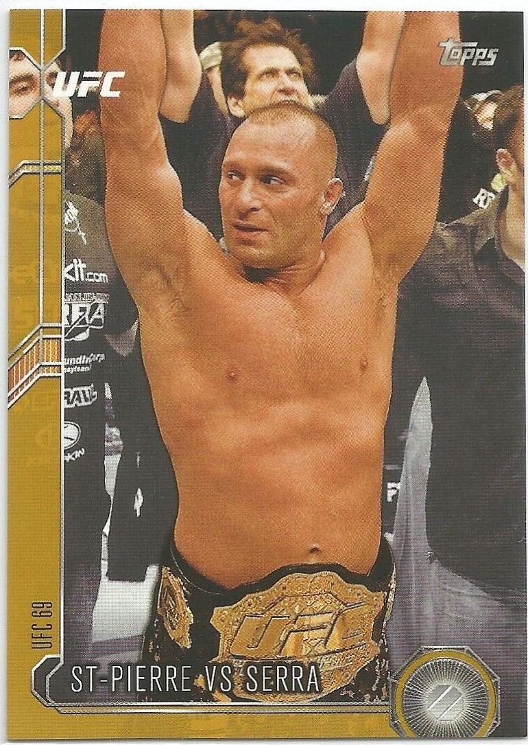Georges St-Pierre / Matt Serra 2015 Topps UFC Chronicles Base #45 Gold