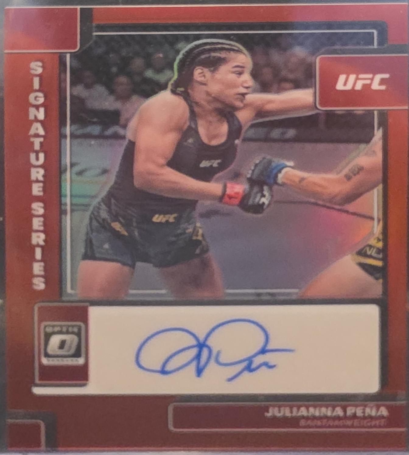 Julianna Peña 2023 Panini Donruss Optic UFC Signature Series #37 Blue