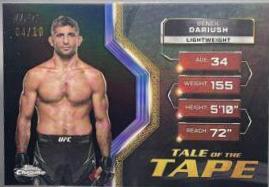 Beneil Dariush 2024 Topps Chrome UFC Tale of the Tape #TFT-11 Black Refractor