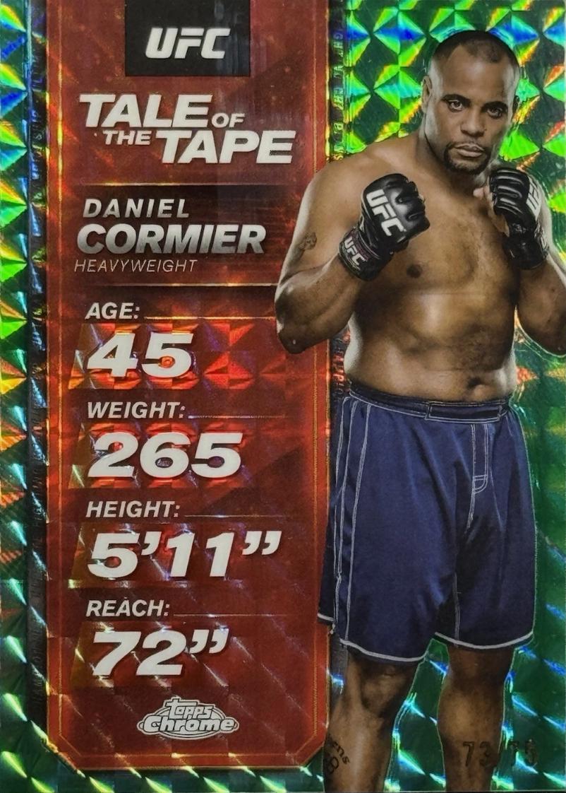 Daniel Cormier 2025 Topps Chrome UFC Tale of the Tape #TTT-22 Geometric Green Refractor
