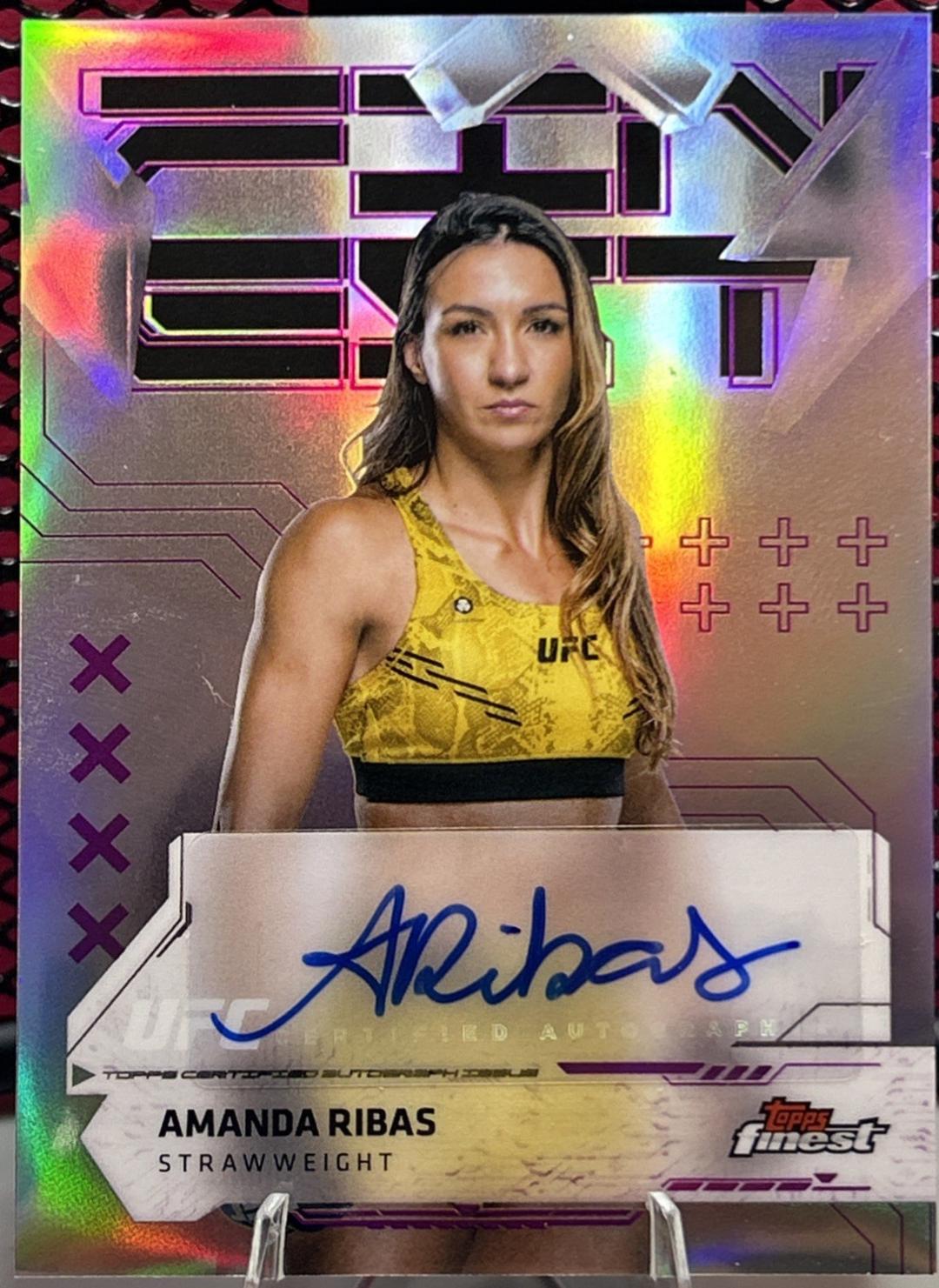 Amanda Ribas 2025 Topps Finest UFC Finest Autographs #FA-AR Refractor