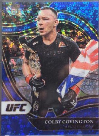 Colby Covington 2021 Panini Select UFC Octagonside #264 Blue Disco