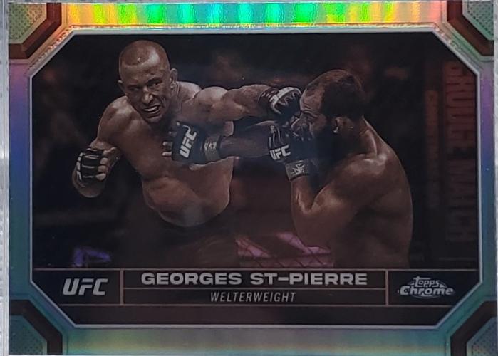 Georges St-Pierre 2024 Topps Chrome UFC Base #68 Sepia Refractor