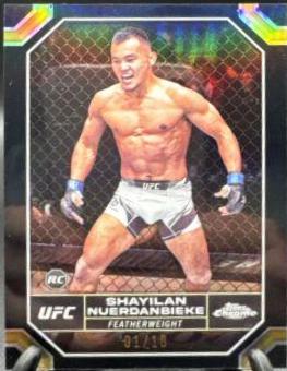 Shayilan Nuerdanbieke 2024 Topps Chrome UFC Base #182 Black Refractor