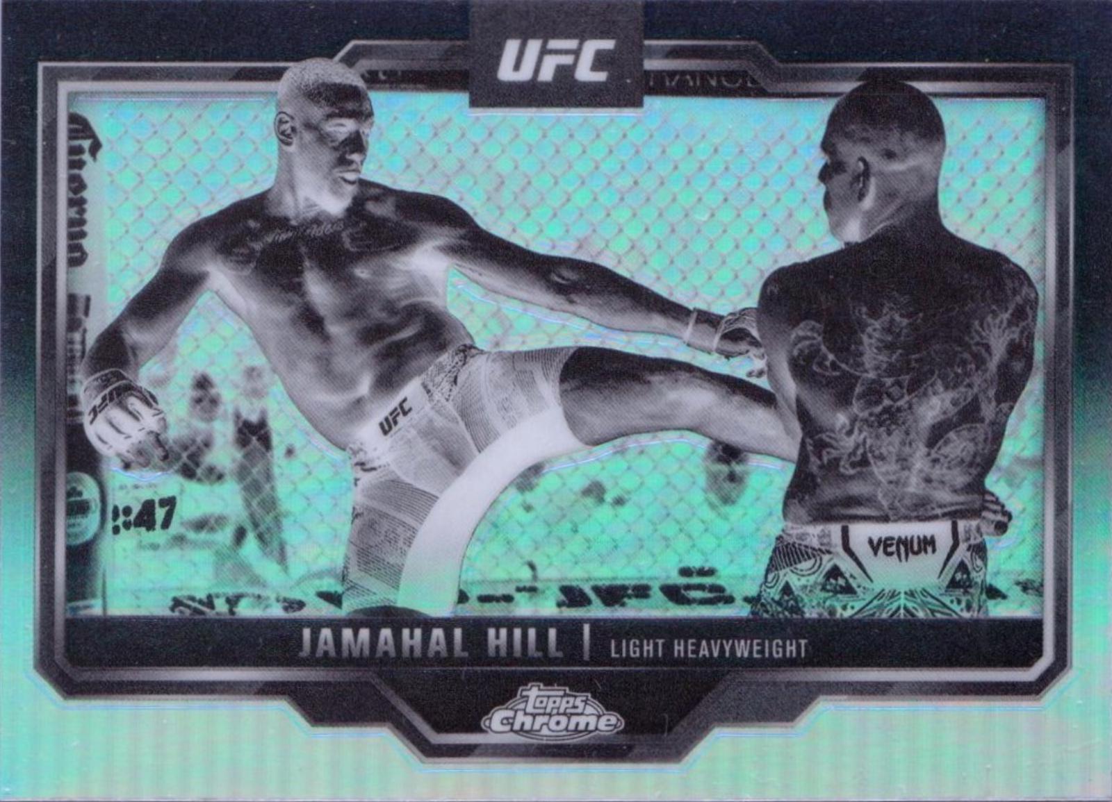 Jamahal Hill 2025 Topps Chrome UFC Base #170 Negative Refractor