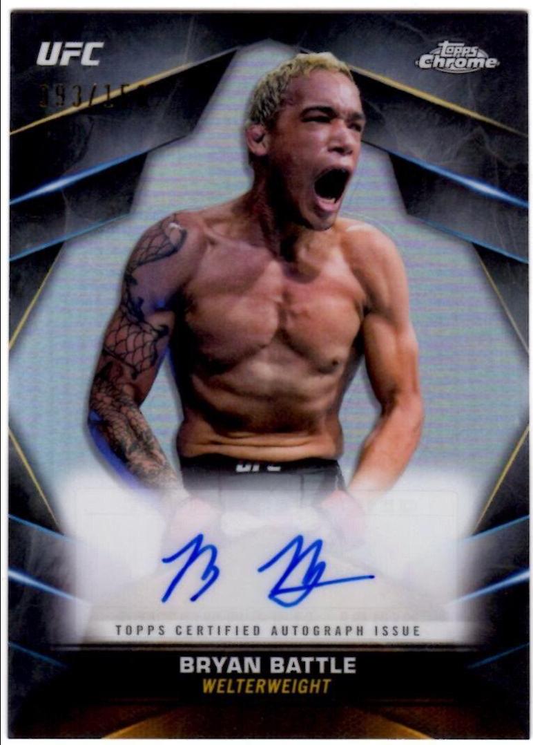 Bryan Battle 2024 Topps Chrome UFC Chrome Veteran Autographs #CVA-BBA Refractor