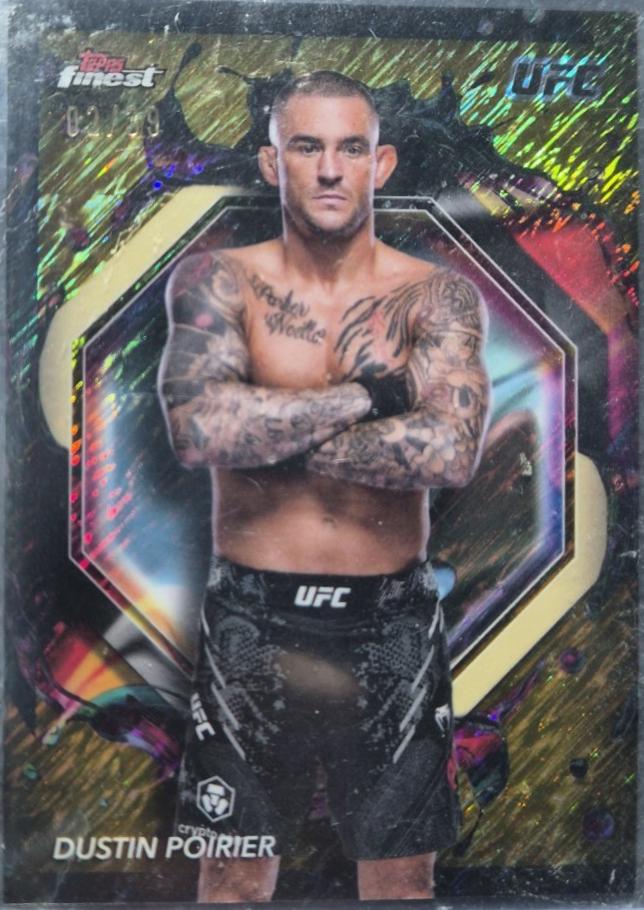 Dustin Poirier 2024 Topps Finest UFC Base Rare #259 Gold Shimmer Refractor