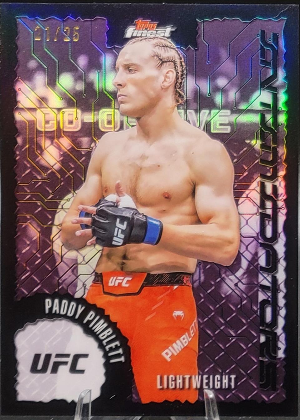 Paddy Pimblett 2025 Topps Finest UFC Intimidators #IT-4 Black Refractor