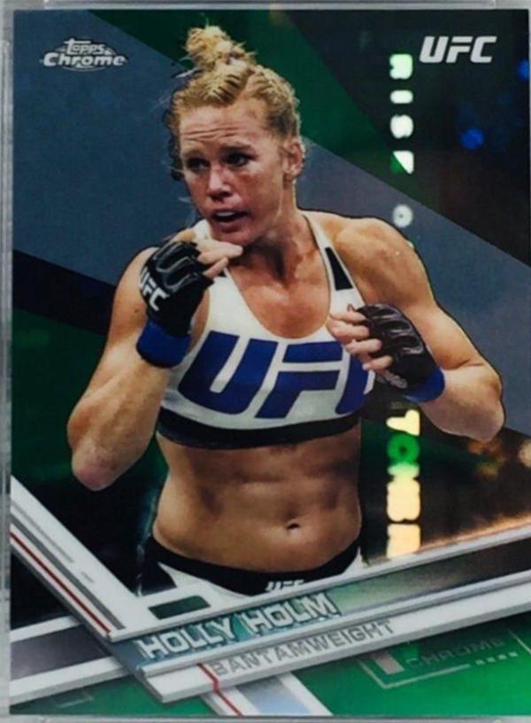 Holly Holm 2017 Topps Chrome UFC Base #95 Green