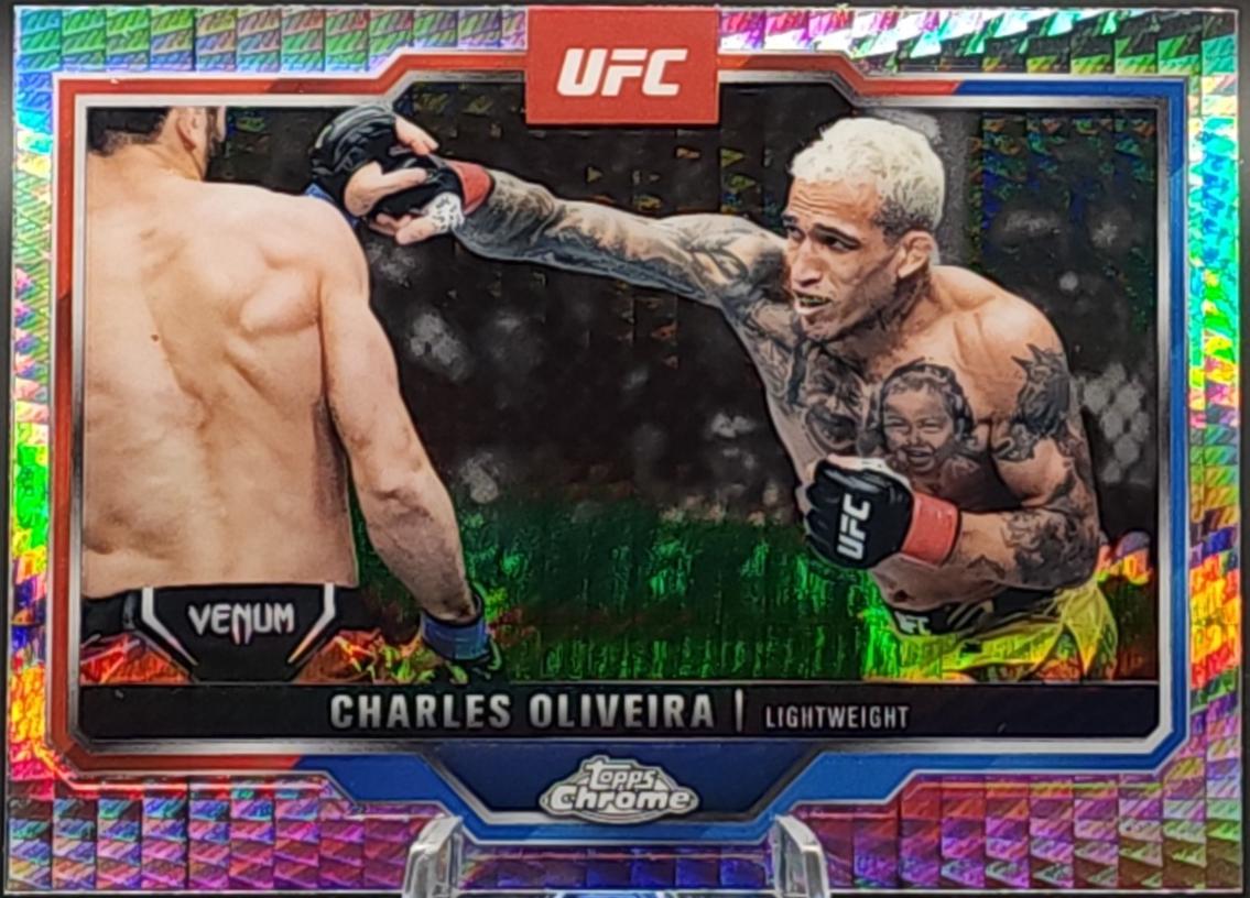 Charles Oliveira 2025 Topps Chrome UFC Base #54 Prism Refractor
