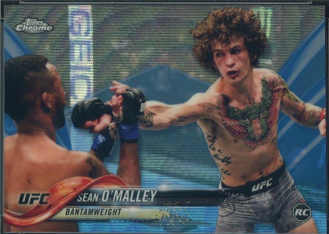 Sean O'Malley 2018 Topps Chrome UFC Base #84 Blue Wave