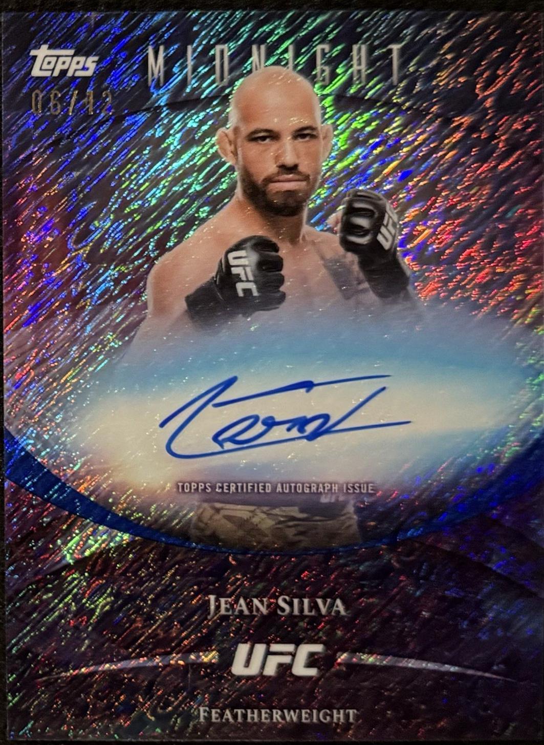 Jean Silva 2026 Topps Midnight UFC Base Autographs #BAV-JS Black Light