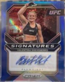 Valentina Shevchenko 2021 Panini Prizm UFC Signatures #19 Blue