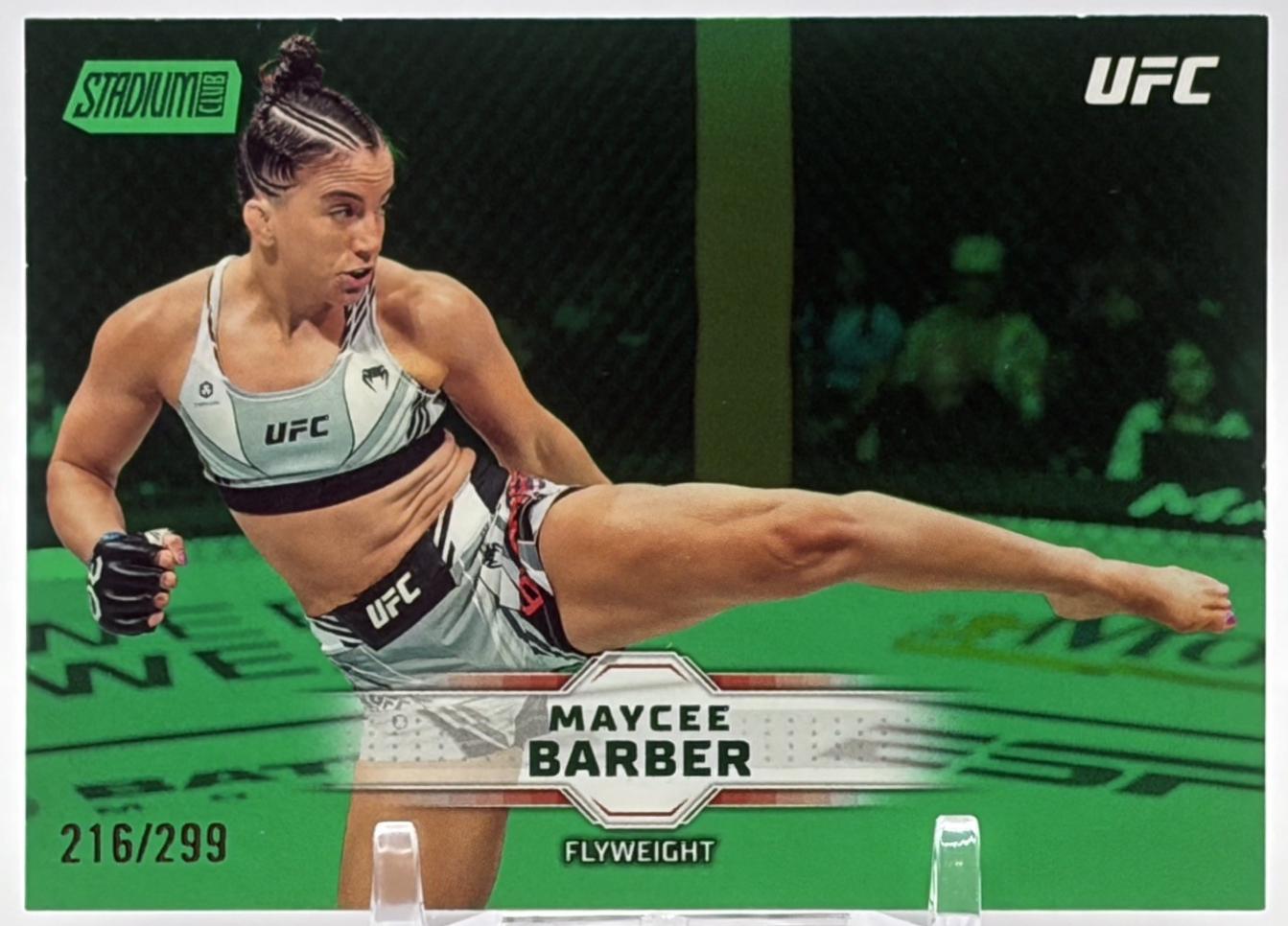 Maycee Barber 2026 Topps Stadium Club UFC Base #62 Green