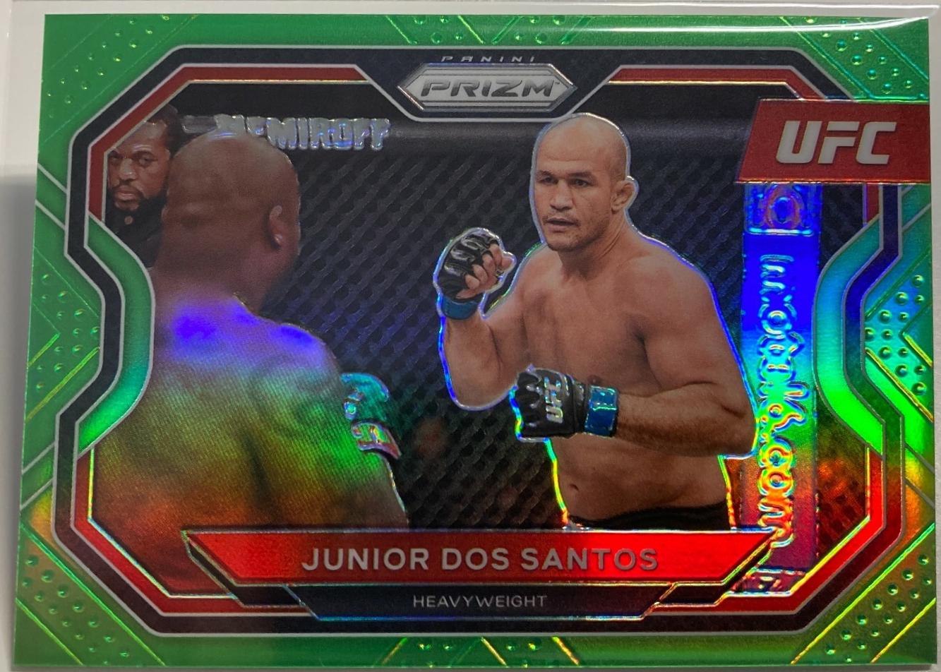 Junior Dos Santos 2021 Panini Prizm UFC Base #131 Neon Green