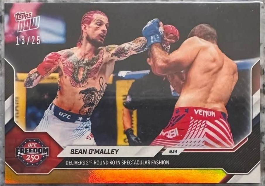 Sean O'Malley Topps Now UFC Base #20 Orange Foil