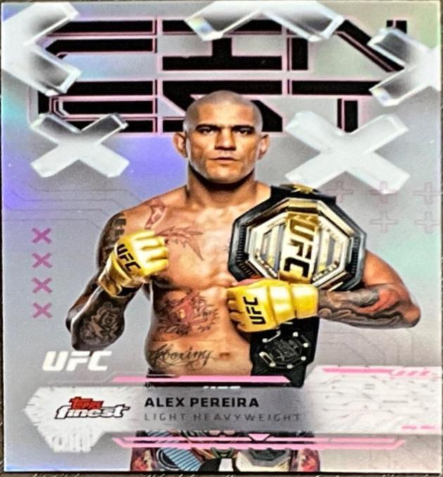 Alex Pereira 2025 Topps Finest UFC Base Common #80 Refractor