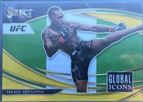 Israel Adesanya 2021 Panini Select UFC Octagonside #233 Gold