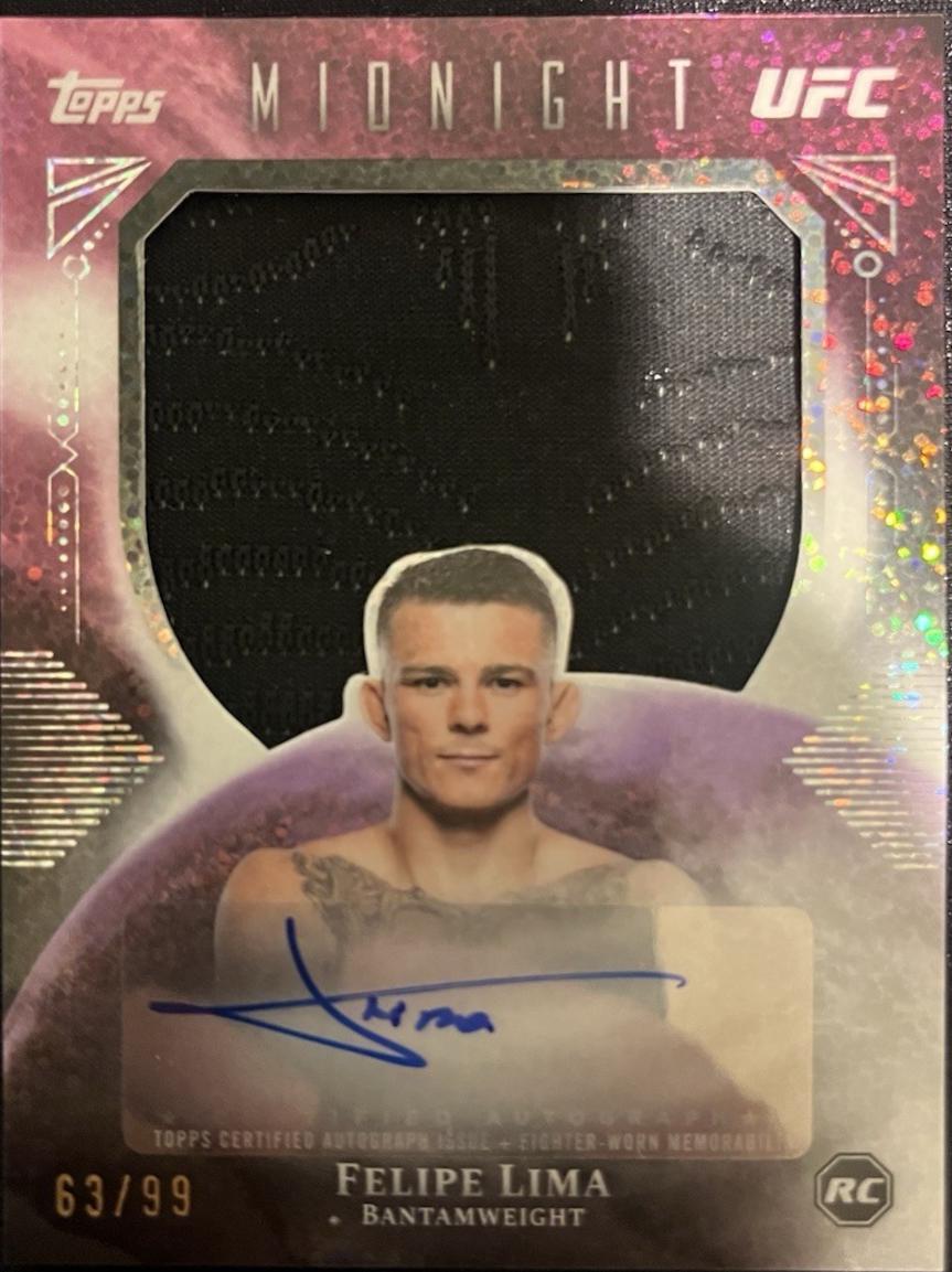 Felipe Lima 2026 Topps Midnight UFC Rookie Relic Autographs #RRA-FL Twilight