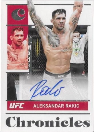Aleksandar Rakic 2022 Panini Chronicles UFC Chronicles Signatures #30 Platinum