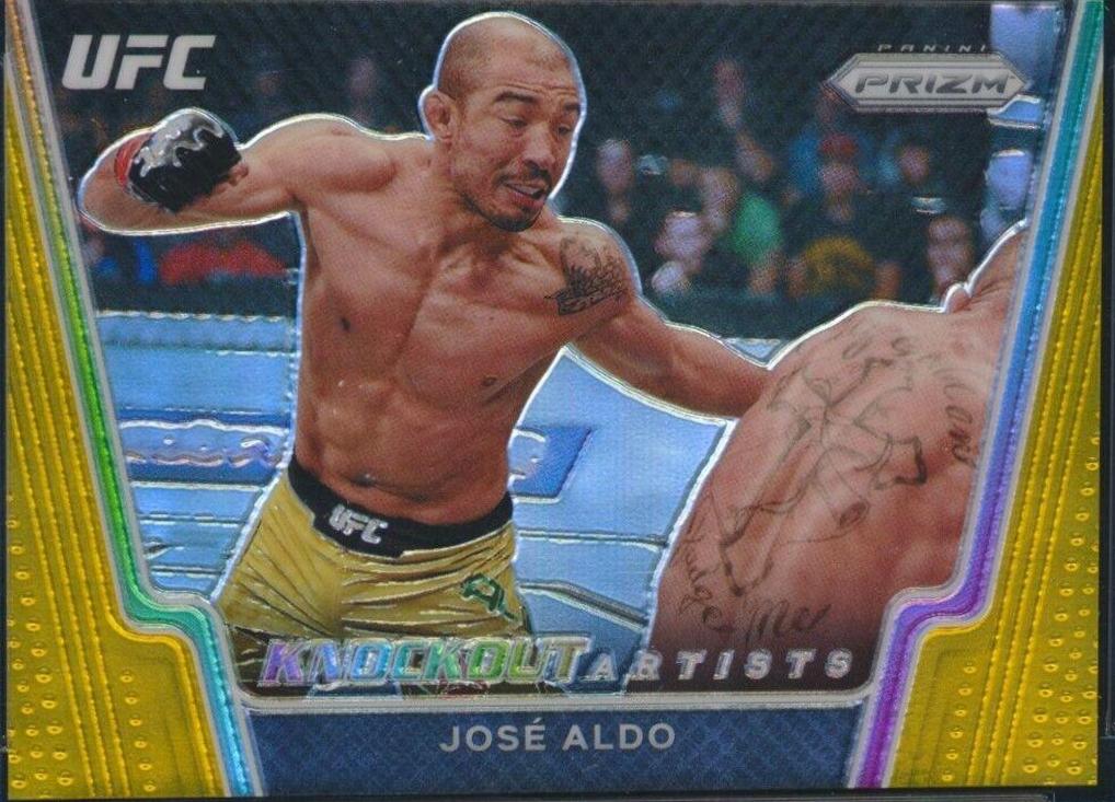 José Aldo 2021 Panini Prizm UFC Base #111 Gold