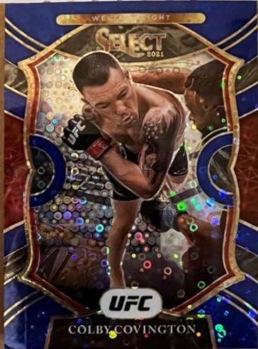 Colby Covington 2021 Panini Select UFC Concourse #30 Blue Disco