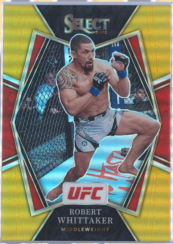 Robert Whittaker 2022 Panini Select UFC Premier Level #123 Gold