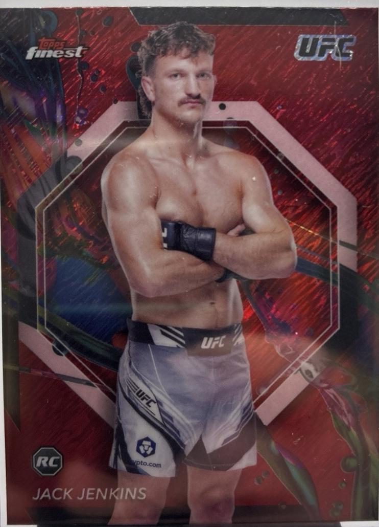 Jack Jenkins 2024 Topps Finest UFC Base Common #83 Red Shimmer Refractor