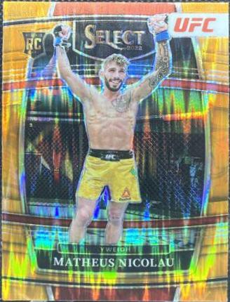 Matheus Nicolau 2022 Panini Select UFC Concourse #83 Orange Flash