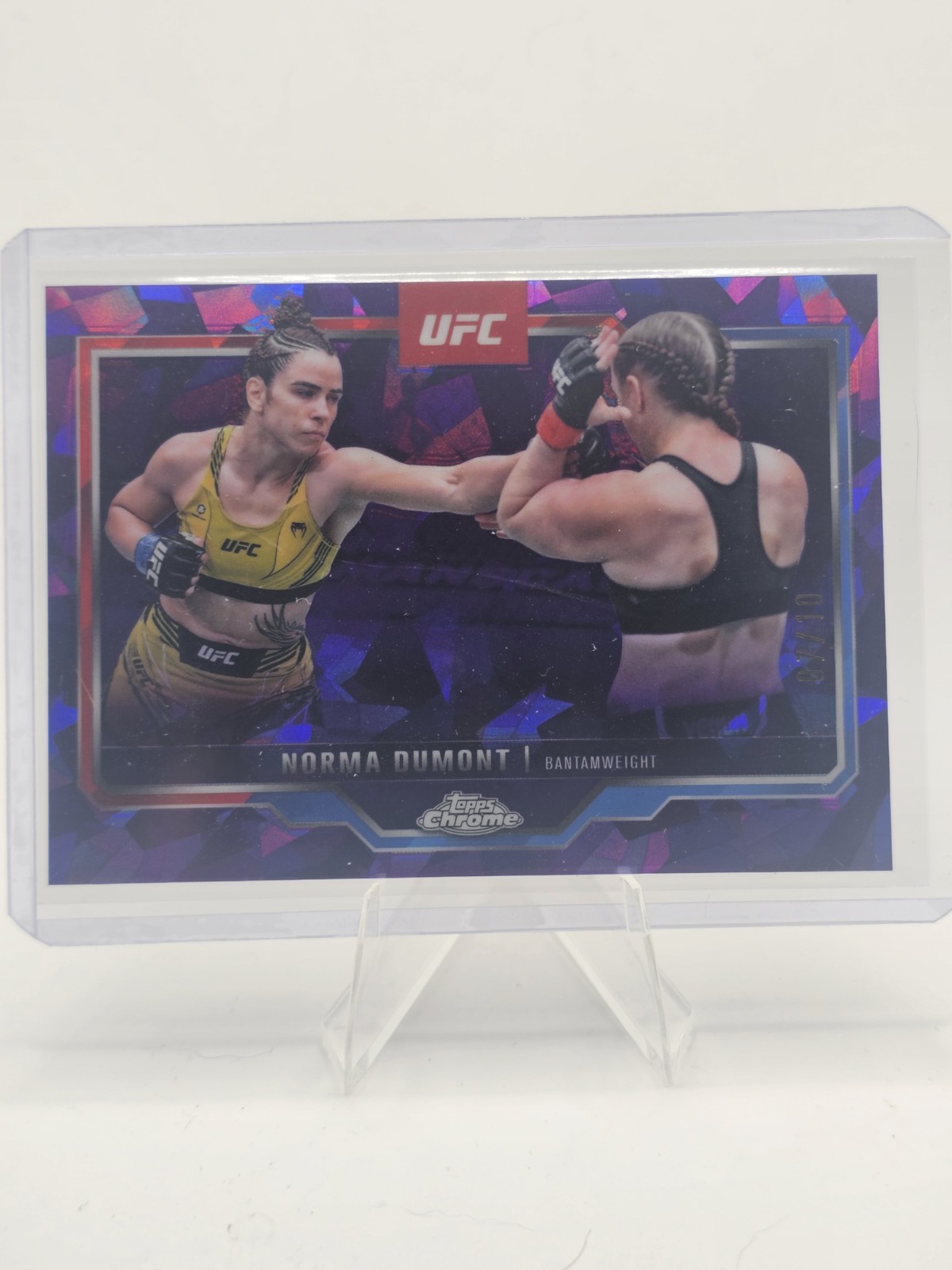 Norma Dumont 2025 Topps Chrome Sapphire UFC Base Sapphire #195 Purple Sapphire