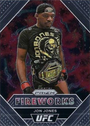 Jon Jones 2021 Panini Prizm UFC Fireworks #9 Black
