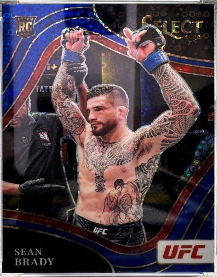 Sean Brady 2022 Panini Select UFC Octagonside #254 Blue Disco