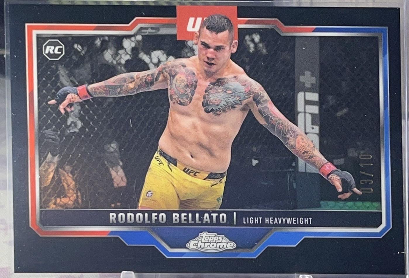 Rodolfo Bellato 2025 Topps Chrome UFC Base #194 Black Refractor