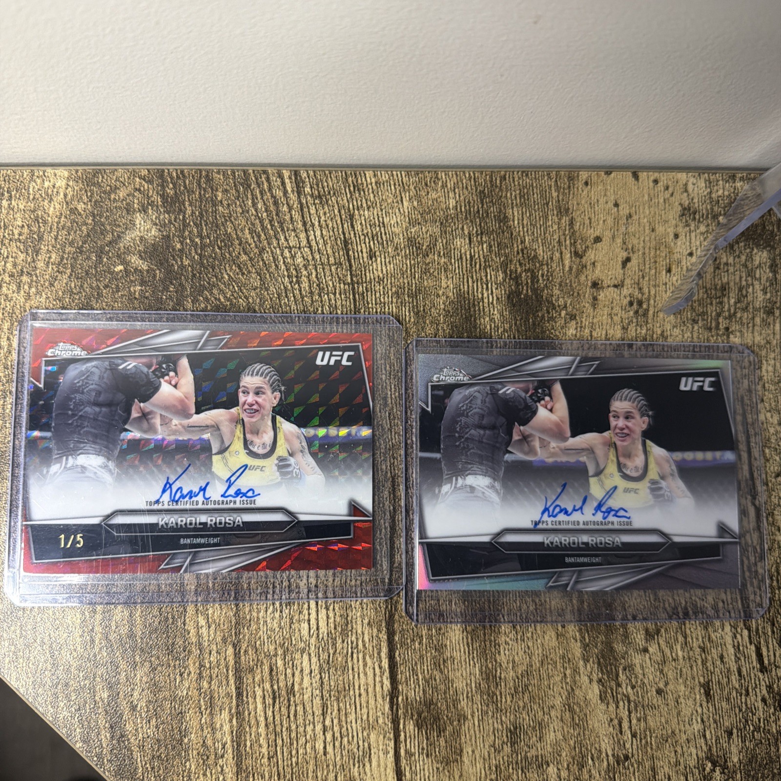 Karol Rosa 2026 Topps Chrome UFC Base Autographs #BAV-KR Black Refractor