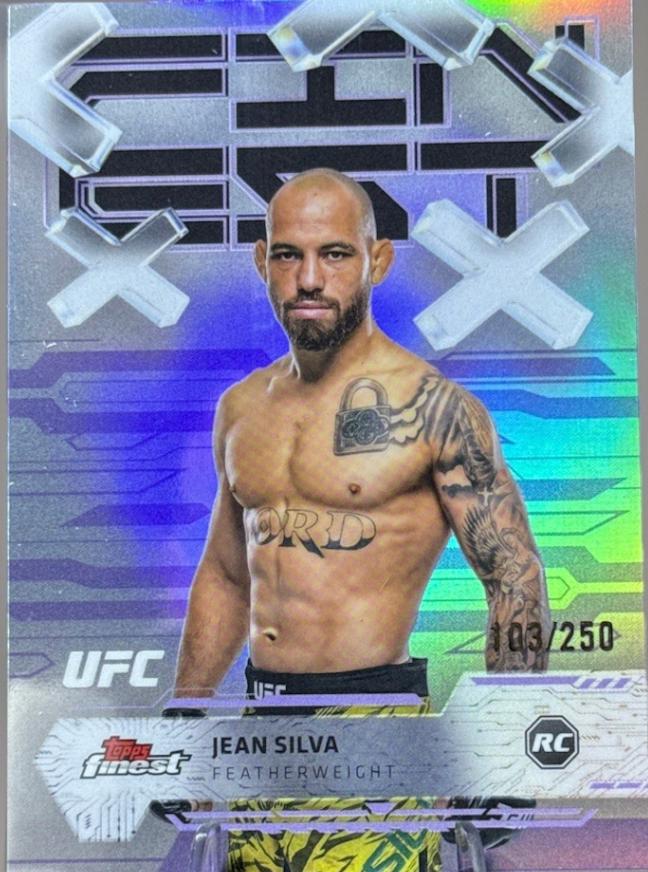 Jean Silva 2025 Topps Finest UFC Base Common #35 Purple Refractor