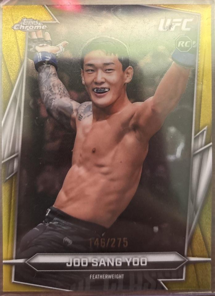 Joo Sang Yoo 2026 Topps Chrome UFC Base #146 Yellow Refractor
