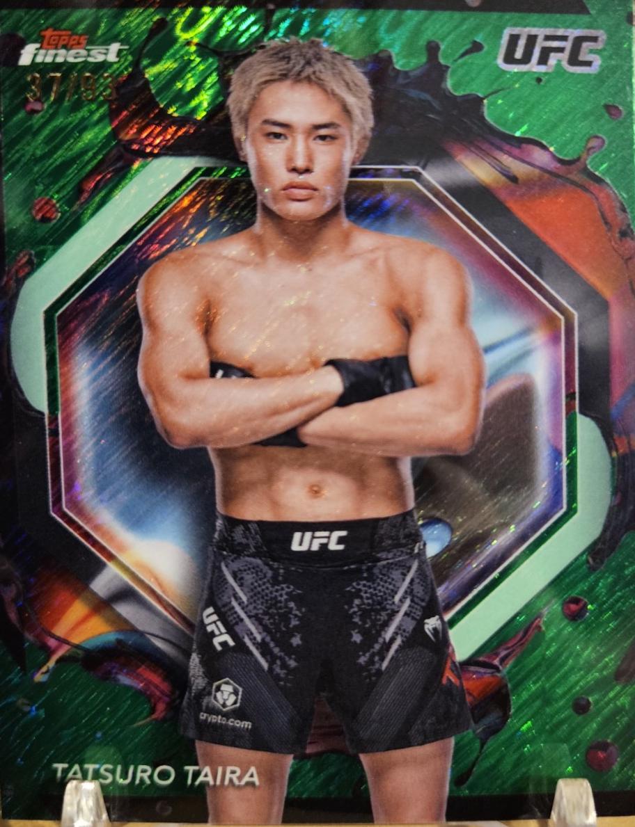 Tatsuro Taira 2024 Topps Finest UFC Base Rare #239 Green Shimmer Refractor
