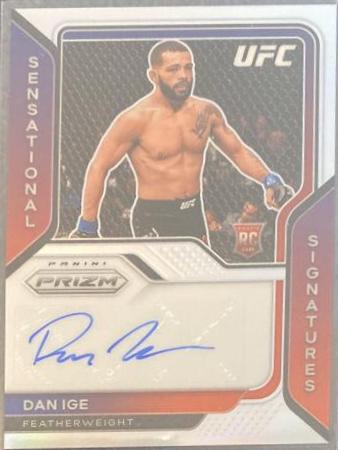 Dan Ige 2021 Panini Prizm UFC Sensational Signatures #SS-DIG Silver