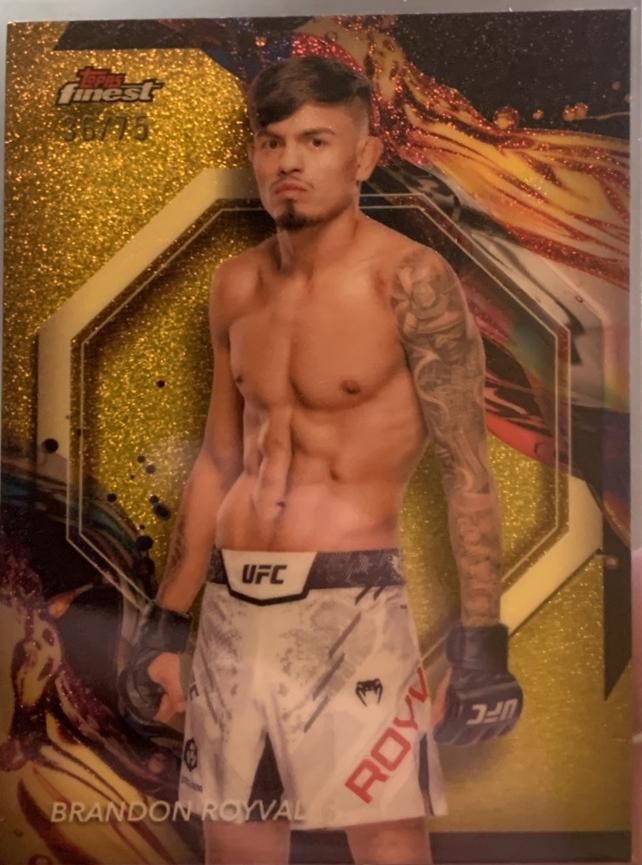 Brandon Royval 2024 Topps Finest UFC Base Uncommon #161 Gold Shimmer Refractor