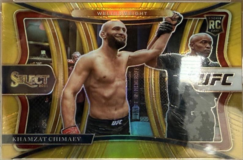 Khamzat Chimaev 2021 Panini Select UFC Premier Level #162 Gold