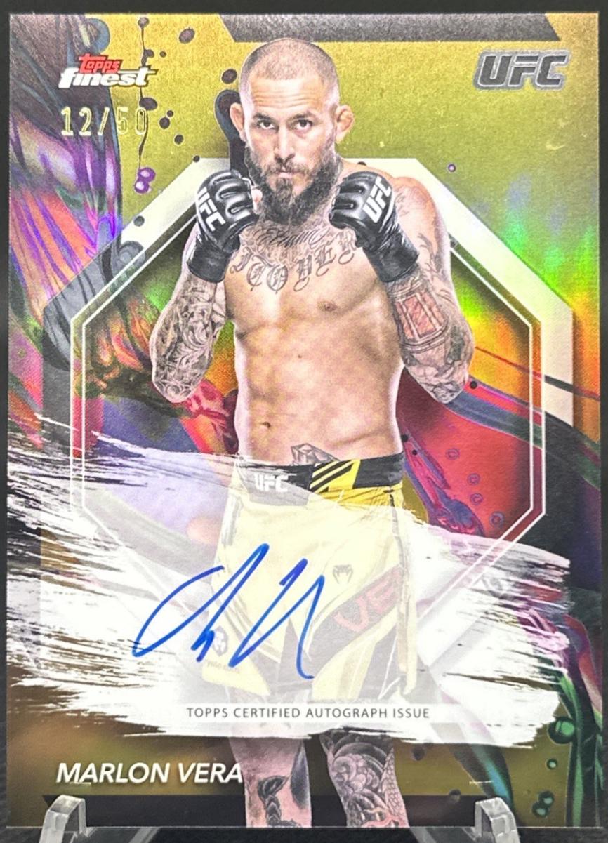 Marlon Vera 2024 Topps Finest UFC Finest Autographs #FA-MNV Gold Refractor