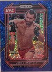 Jorge Masvidal 2023 Panini Prizm UFC Base #189 Blue Shimmer