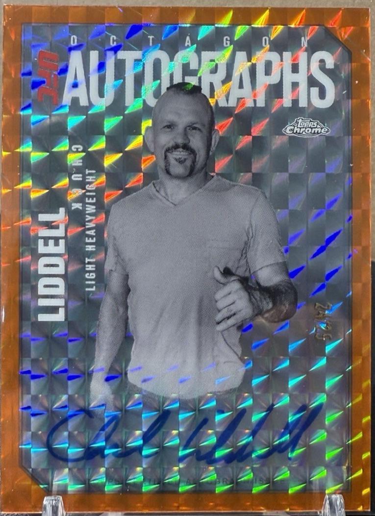 Chuck Liddell 2025 Topps Chrome UFC Octagon Legends Autographs #OLA-CL Geometric Orange Refractor