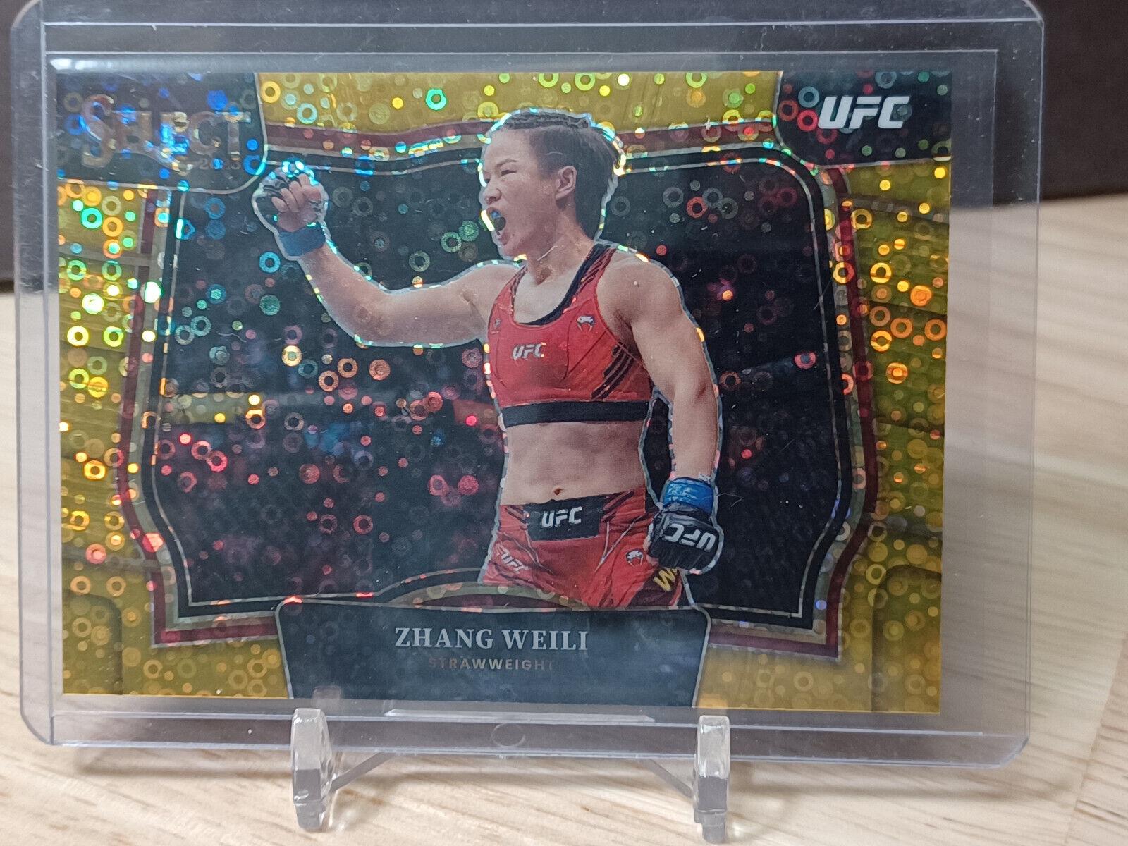 Zhang Weili 2023 Panini Select UFC Octagonside #239 Gold Disco