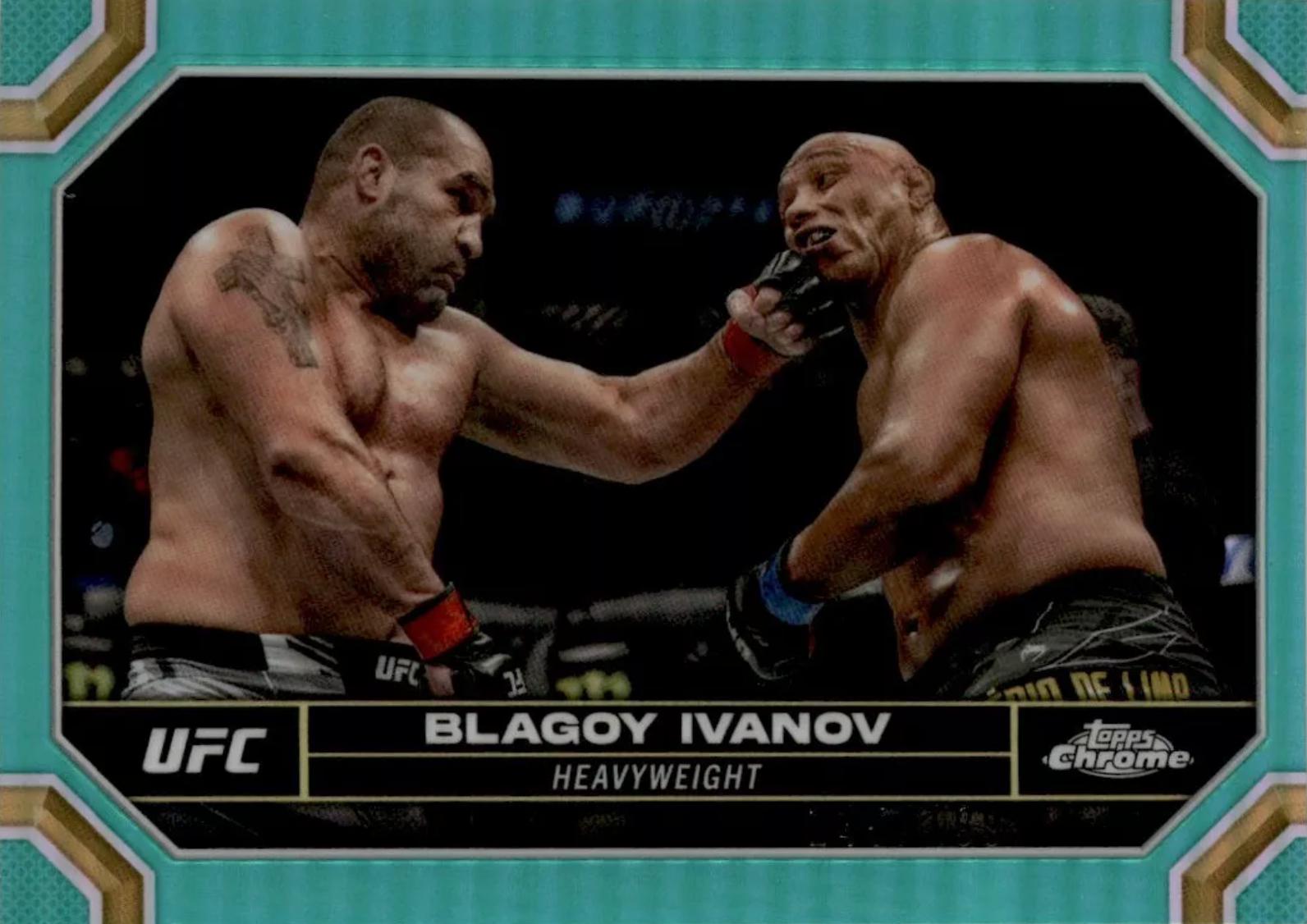 Blagoy Ivanov 2024 Topps Chrome UFC Base #28 Aqua Refractor