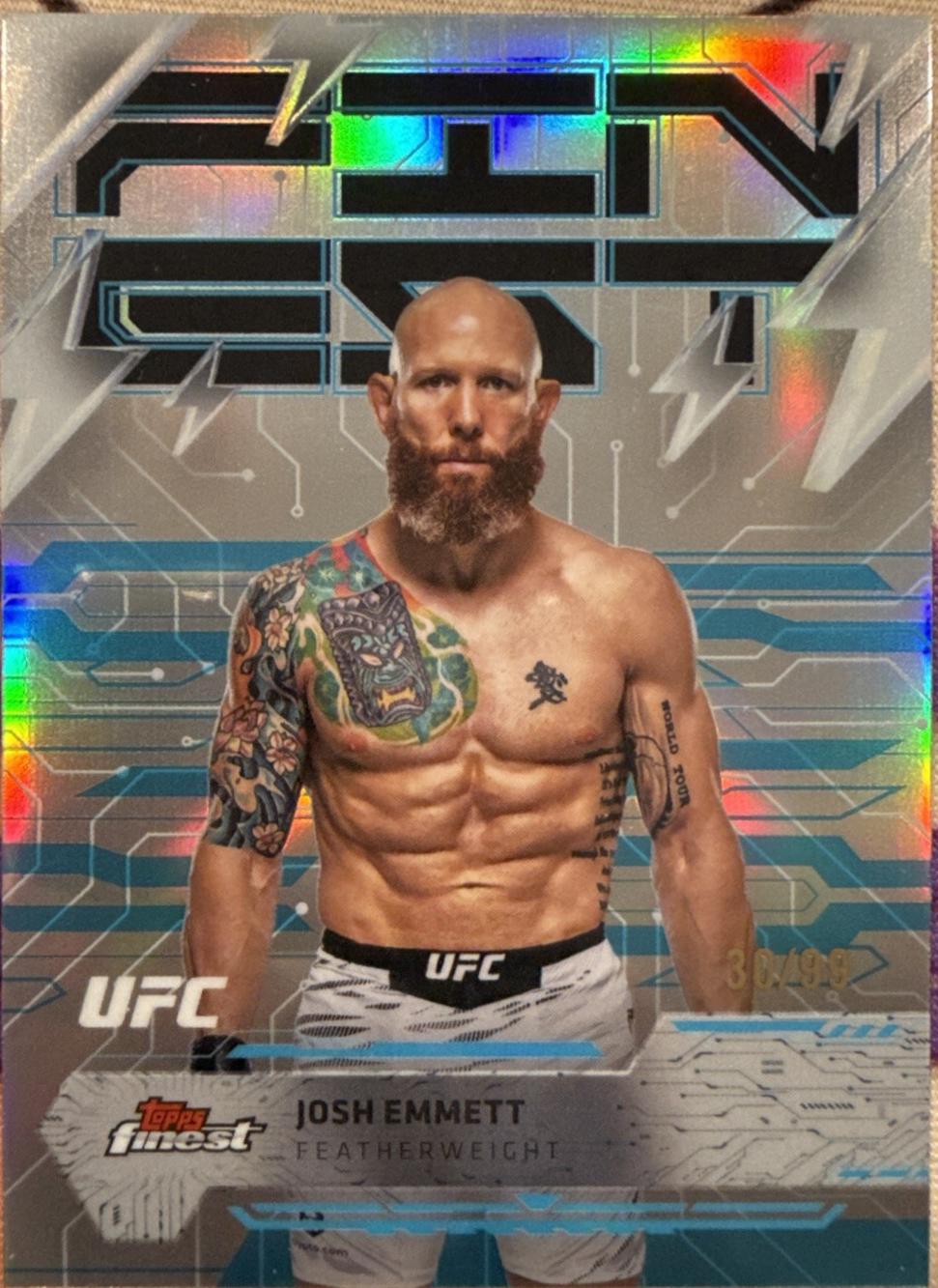 Josh Emmett 2025 Topps Finest UFC Base Rare #297 Refractor