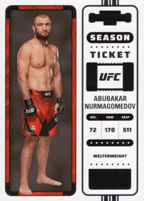 Abubakar Nurmagomedov 2023 Panini Chronicles UFC Base Contenders Season Ticket #102 Bronze