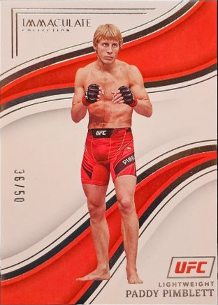 Paddy Pimblett 2023 Panini Immaculate Collection UFC Base #22 Platinum