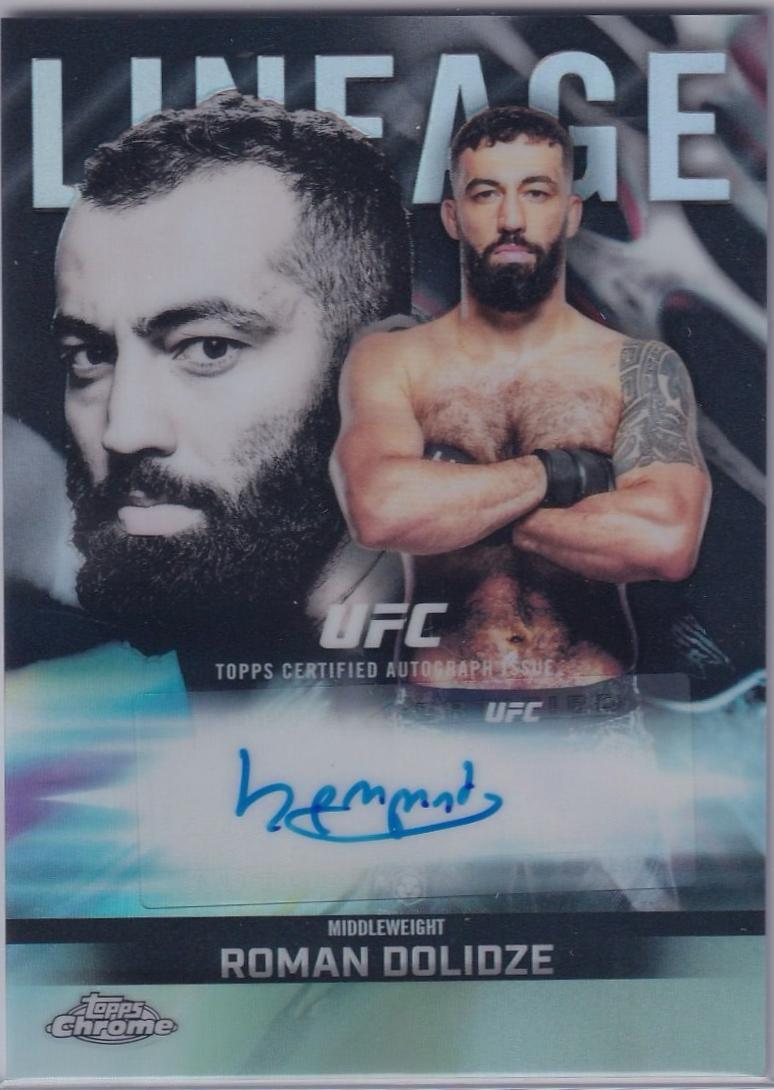 Roman Dolidze 2026 Topps Chrome UFC Chrome Lineage Autographs #CCA-RD Refractor