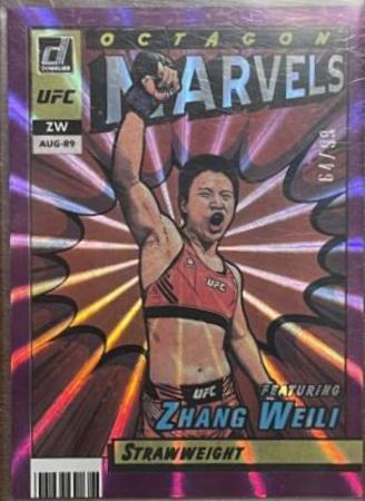 Zhang Weili 2022 Panini Donruss UFC Octagon Marvels #19 Purple Laser